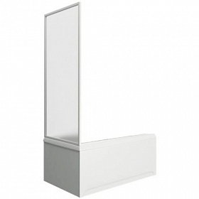 Шторка (дверка) для ванны BAS Бриз/Мальта ШТ00024 75х145 полистирол 1 створка профиль алюминий Водяной