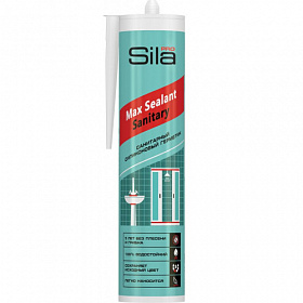 Герметик силиконовый санитарный белый 280мл SILA PRO Max Sealant