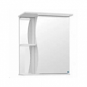 Зеркало-шкаф Style Line Волна 60/2 Эко Волна шкаф справа белое с полочкой Водяной