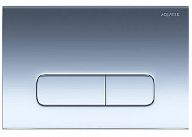 Кнопка смыва (клавиша) для инсталляции Aquatek прямоугольная хром глянец KDI-0000016 Водяной