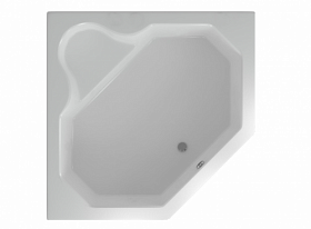 Ванна акрил 148х148 Aquatek Лира LIR150-0000032 угловая (пятиугольник) на каркасе с панелью и слив-переливом