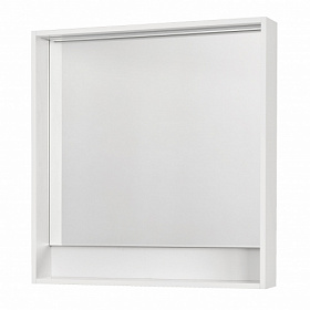 Зеркало Акватон Капри 80 белое с полочкой подсветка 1A230402KP010 Водяной