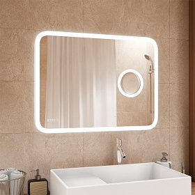 Зеркало Континент Bliss Led 80х60 белое с подогревом LED подсветка ЗЛП450 Водяной