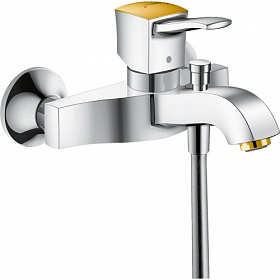 Смеситель для ванны/душа (короткий излив) Hansgrohe Metropol Classic 31340090 хром/золото латунь Водяной