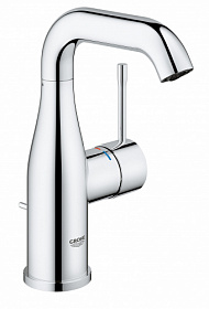 Смеситель для умывальника (раковины) Grohe Essence+ 23462001 хром латунь Водяной