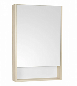 Зеркало-шкаф Акватон Сканди 55 белый/дуб верона с полочкой 1A252102SDB20 Водяной