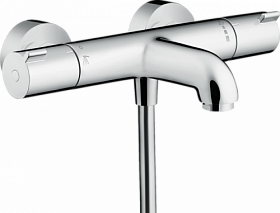 Смеситель для ванны/душа (короткий излив) термостат Hansgrohe Ecostat 1001 CL 13201000 хром латунь Водяной