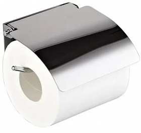 Держатель для туалетной бумаги скоба с крышкой Ledeme L504 хром