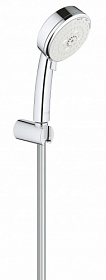 Душевая лейка с шлангом и держателем Grohe Tempesta New Cosmopolitan 27588002 хром Водяной