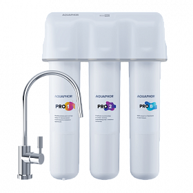 Фильтр под кран питьевой воды 3-х ступ. Аквафор Кристалл Eco Pro см./элем. Pro1-Pro2-ProB для мягкой воды микрофильтрация 212503