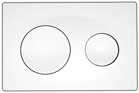 Кнопка смыва (клавиша) для инсталляции Azario прямоугольная c кругл.кнопками белая AZ-8200-0012 Водяной