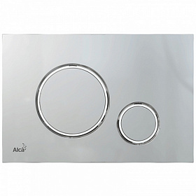 Кнопка смыва (клавиша) для инсталляции Alca Drain прямоугольная c кругл.кнопками хром M772 Водяной