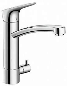 Смеситель для кухни (мойки) Hansgrohe Logis 71834000 с переключателем посудомоечной машины хром латунь Водяной