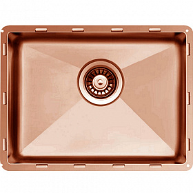 Мойка для кухни TopZero TZ RS/R10 ColorX TZ RS 500 GOLD ROSE прямоуг. 50х45 глуб. 21,5см (толщ.1,2мм) вып. 3 1/2" (подстольная) розовое золото