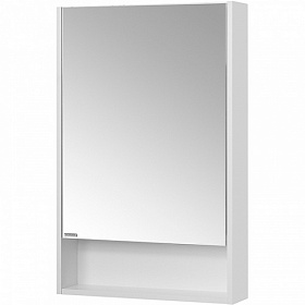 Зеркало-шкаф Акватон Сканди 55 белое с полочкой 1A252102SD010 Водяной