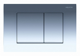 Кнопка смыва (клавиша) для инсталляции Aquatek прямоугольная хром глянец KDI-0000010 Водяной