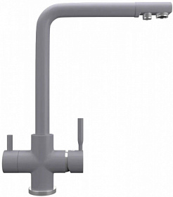 Смеситель для кухни (мойки) Ulgran Quartz UQ-016 05 с переключ.для фильтра питьевой воды бетон латунь Водяной