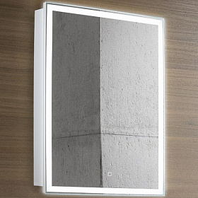 Зеркало-шкаф Azario Киото 53 белое LED подсветка LED-00002357 Водяной