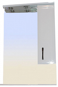 Зеркало-шкаф Loranto Коралл 60 шкаф справа белое с полочкой подсветка CS00025723 Водяной