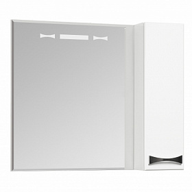 Зеркало-шкаф Акватон Диор 80 шкаф справа белое с подогревом LED подсветка 1A168002DR01R Водяной