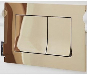 Кнопка смыва (клавиша) для инсталляции Jacob Delafon прямоугольная золотая E20858-BGG Водяной