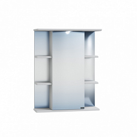 Зеркало-шкаф СаНта Герда 55 белое с полочкой LED подсветка 101021 Водяной