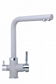 Смеситель для кухни (мойки) TopZero Prime Alphons Smoke-47 CR с переключ.для фильтра питьевой воды серый латунь
