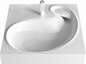 Раковина (умывальник) Azario Soft 60 подвесная CS00078299 над стиральной машинкой Водяной