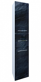 Шкаф-пенал Marka One Glass Visbaden 30П правый подвесной black stone У73127 Водяной