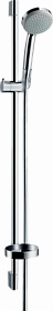 Душевая стойка с лейкой и шлангом Hansgrohe Croma 100 Mono 958 мм d100 мм круглая 1 реж. с мыльницей 27724000 хром Водяной
