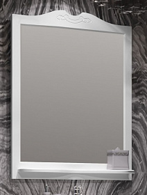 Зеркало Opadiris Брунелла 80 белое с полочкой 00-00007036 Водяной
