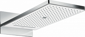 Лейка верхнего душа Hansgrohe Rainmaker Select 24001400 d580х258 мм 3-х реж. белая/хром прямоугольная Водяной