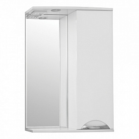 Зеркало-шкаф Style Line Жасмин 55/С шкаф справа белое с полочкой подсветка