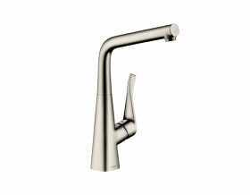 Смеситель для кухни (мойки) Hansgrohe Metris Select 14883800 сталь латунь Водяной