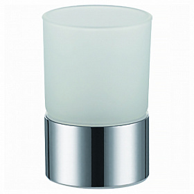 Держатель для стакана стекло/металл Azario Nessy AZ-126-C хром/белый