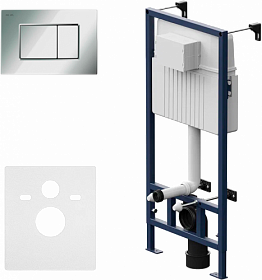 Инсталляция для унитаза AM.PM ProC I012707.0251 (3 в 1) рама с кнопкой ProC S хром глянец Водяной
