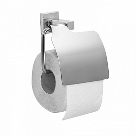 Держатель для туалетной бумаги скоба с крышкой Milardo Labrador LABSMC0M43 хром Водяной
