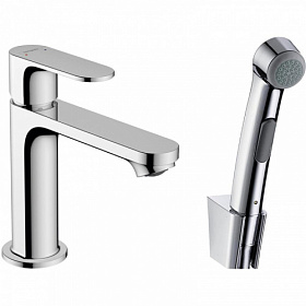 Смеситель для умывальника (раковины) Hansgrohe Rebris S 72215000 с гигиеническим душем хром латунь Водяной