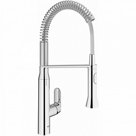 Смеситель для кухни (мойки) Grohe K7 31379000 гибкий излив хром латунь Водяной