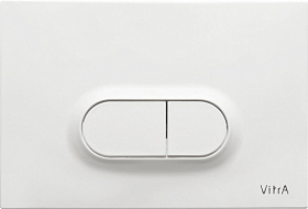 Кнопка смыва (клавиша) для инсталляции Vitra Loop прямоугольная c овал.кнопками белая глянец 740-0500 Водяной