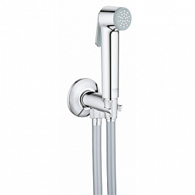 Лейка гигиеническая с держателем и шлангом Grohe Tempesta-F 26358000 хром Водяной