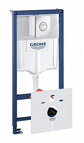 Инсталляция для унитаза Grohe Rapid SL 38813001 (4 в 1) рама с кнопкой хром глянец Водяной