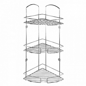 Полка угловая 3-ая металл Milardo Shelf хром 111WC30M44 Водяной