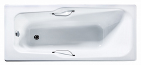 Ванна чугун 150х70 Универсал Нега прямоугольная с ручками ножки отдельно Водяной
