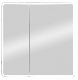 Зеркало-шкаф Континент Emotion Led 80x80 белое LED подсветка МВК030 Водяной