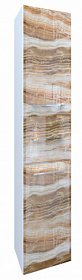 Шкаф-пенал Marka One Glass Visbaden 30П левый подвесной onyx У73177 Водяной