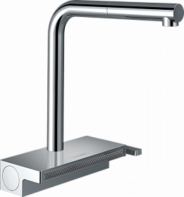 Смеситель для кухни (мойки) Hansgrohe Aquno Select M81 2jet 73836000 вытяжной излив хром латунь Водяной