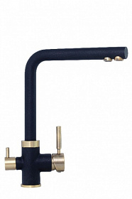 Смеситель для кухни (мойки) TopZero Prime Alphons Cosmos-10 BR с переключ.для фильтра питьевой воды антрацит латунь Водяной