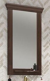 Зеркало Opadiris Риспекто 55 орех антикварный с полочкой 00-00007055