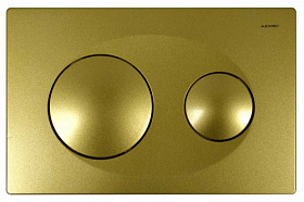 Кнопка смыва (клавиша) для инсталляции Azario прямоугольная c кругл.кнопками золотая глянец AZ-8200-0014 Водяной